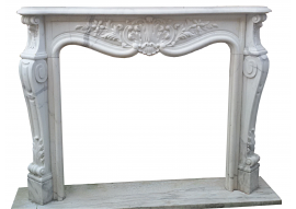 Fireplace in Marmo Bianco Statuario Venato F-0050-AL2