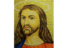 Mosaico Artistico – Cristo Biondo con Aureola